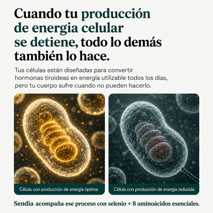 Sendia — Complemento de selenio + 8 aminoácidos esenciales para tiroides